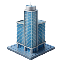 serene remarkable Modern skyscraper architectural model, NO BACKGROUND with Transparent Background. png
