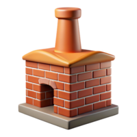unparalleled organic Chimney, brick, traditional, NO BACKGROUND with Transparent Background. high resolution png