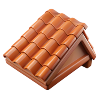 serene dynamic modern Roof tile, clay, terracotta, NO BACKGROUND with Transparent Background. masterfully captured png