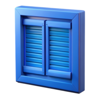 sought-after rustic Window shutter, wooden, painted blue, NO BACKGROUND with Transparent Background. high resolution png