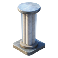 radiant calm geometric Concrete pillar, reinforced, NO BACKGROUND with Transparent Background. perfect clarity png