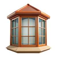 romantic mesmerizing Bay window, three-sided, NO BACKGROUND with Transparent Background. top-tier png