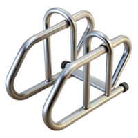 impressive mysterious organic Bicycle rack, metal loop, NO BACKGROUND with Transparent Background. crisp png
