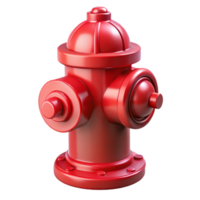 inspired surreal Fire hydrant, red, NO BACKGROUND with Transparent Background. high quality png