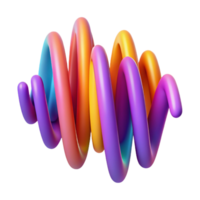 wonderful reflective coastal An abstract representation of sound waves in vibrant hues. NO BACKGROUND with Transparent Background. sharp png