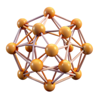 radiant modern A complex, geometric shape made of interconnected lines and dots. NO BACKGROUND with Transparent Background. studio quality png