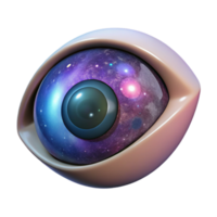 picturesque memorable An abstract, human eye with a galaxy inside. NO BACKGROUND with Transparent Background. png