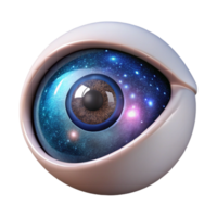 sumptuous distinguished An abstract, human eye with a galaxy inside. NO BACKGROUND with Transparent Background. png