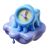 stunning unparalleled An abstract representation of time with a melting clock. NO BACKGROUND with Transparent Background. png