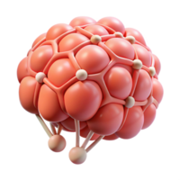 sought-after minimalist A stylized, brain with interconnected neural networks. NO BACKGROUND with Transparent Background. premium png