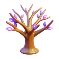 whimsical sumptuous A stylized, tree of life with glowing branches. NO BACKGROUND with Transparent Background. precision png