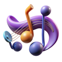 wonderful acclaimed An abstract representation of music with flowing notes. NO BACKGROUND with Transparent Background. png