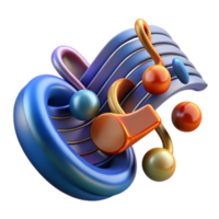 intense serene An abstract representation of music with flowing notes. NO BACKGROUND with Transparent Background. original png