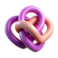joyful pristine An abstract representation of love with intertwined hearts. NO BACKGROUND with Transparent Background. handcrafted png