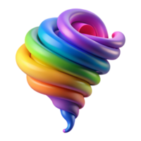 memorable urban A dynamic, swirling tornado made of colorful smoke. NO BACKGROUND with Transparent Background. 4K png