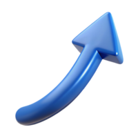 pristine reflective minimalist A single, arrow pointing upwards with a dynamic trail. NO BACKGROUND with Transparent Background. 4K png