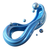 playful alluring A dynamic, flowing stream of water with bubbles. NO BACKGROUND with Transparent Background. precision png