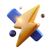 pristine distinguished An abstract representation of power with a lightning bolt. NO BACKGROUND with Transparent Background. png