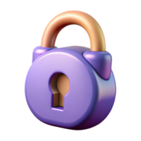 standout futuristic A single, lock with intricate keyhole. NO BACKGROUND with Transparent Background. flawless png