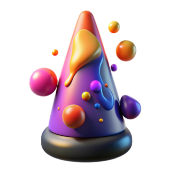 wunderbar Mitte des Jahrhunderts ein dynamisch, fließend Lava Lampe mit bunt Kleckse. Nein Hintergrund mit transparent Hintergrund. fein Detail png