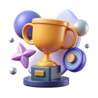 intense splendid An abstract representation of success with a trophy. NO BACKGROUND with Transparent Background. gallery standard png