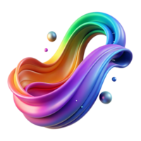 unforgettable industrial A dynamic, flowing wave of colorful particles. NO BACKGROUND with Transparent Background. expertly shot png