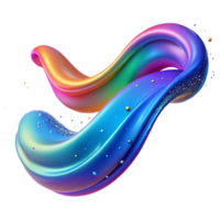 majestic minimalist A dynamic, flowing wave of colorful particles. NO BACKGROUND with Transparent Background. handcrafted png