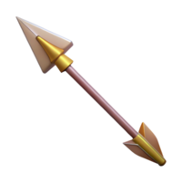 radiant unforgettable A single, sharp elven arrow with intricate fletching, NO BACKGROUND with Transparent Background. png