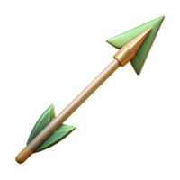 pristine nostalgic geometric A single, sharp elven arrow with intricate fletching, NO BACKGROUND with Transparent Background. ultra HD png
