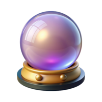 wonderful tranquil bohemian A hovering magic crystal ball showing a vision, NO BACKGROUND with Transparent Background. perfect clarity png