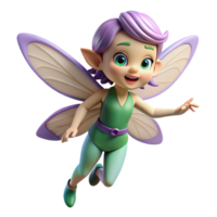 sought-after renaissance A playful pixie with fluttering wings, NO BACKGROUND with Transparent Background. premium png