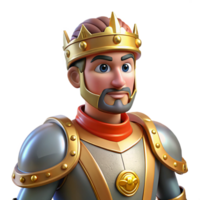 intense exquisite A regal knight in shining armor, NO BACKGROUND with Transparent Background. crisp png