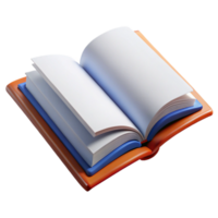notable contemporary An open book with blank pages. NO BACKGROUND with Transparent Background. artisan png