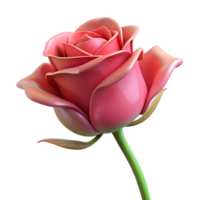 serene whimsical elegant A single, wilting rose. NO BACKGROUND with Transparent Background. studio quality png