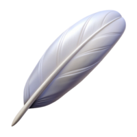 pristine remarkable A single, white feather. NO BACKGROUND with Transparent Background. png
