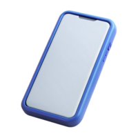 reflective vibrant A mobile phone with a blank screen. NO BACKGROUND with Transparent Background. precision png