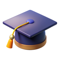 intense vibrant A graduation cap with a tassel. NO BACKGROUND with Transparent Background. precision png