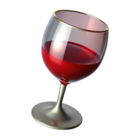 tranquil picturesque A glass of red wine. NO BACKGROUND with Transparent Background. professional png