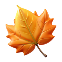 wonderful dynamic futuristic A single, falling autumn leaf. NO BACKGROUND with Transparent Background. flawless png