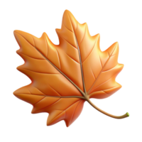 sumptuous ethereal futuristic A single, falling autumn leaf. NO BACKGROUND with Transparent Background. exclusive png