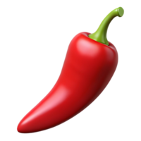gorgeous inspired A single, red chili pepper. NO BACKGROUND with Transparent Background. png