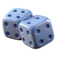 fascinating peaceful elegant A pair of dice showing snake eyes. NO BACKGROUND with Transparent Background. professional png