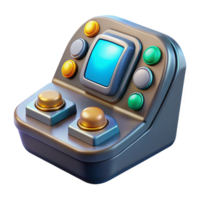 glorious exemplary Stylized spaceship cockpit control panel with illuminated buttons. NO BACKGROUND with Transparent Background. png