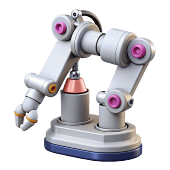 sereno misterioso avanguardia un' robotica chirurgico attrezzo con multiplo articolato braccia. no sfondo con trasparente sfondo. genuino png