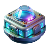 peaceful fascinating A futuristic communication device with holographic interface. NO BACKGROUND with Transparent Background. exclusive png