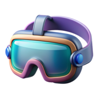 notable geometric A pair of futuristic goggles with augmented reality display. NO BACKGROUND with Transparent Background. museum quality png