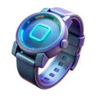 serene signature A futuristic wristwatch with holographic time display. NO BACKGROUND with Transparent Background. png