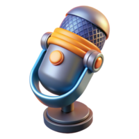 splendid minimalist A futuristic microphone with noise-canceling technology. NO BACKGROUND with Transparent Background. premium png