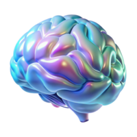 vibrant sought-after A holographic projection of a human brain. NO BACKGROUND with Transparent Background. png
