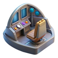 sumptuous coastal A high-resolution model of a spaceship cockpit. NO BACKGROUND with Transparent Background. impeccable png